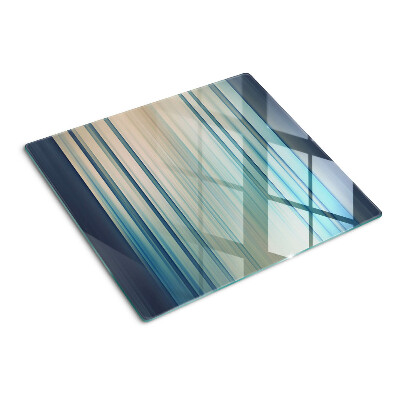 Snijplanken glas Abstracte lijnen in tinten blauw