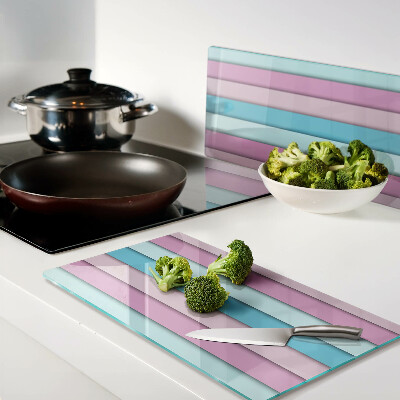 Glazen snijplanken Geometrie in pastelkleuren