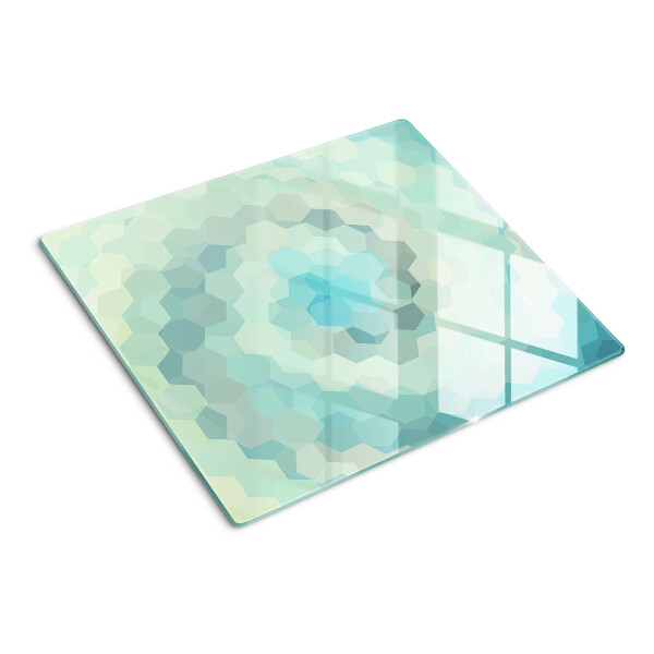 Glazen snijplanken Geometrische vormen in tinten blauw
