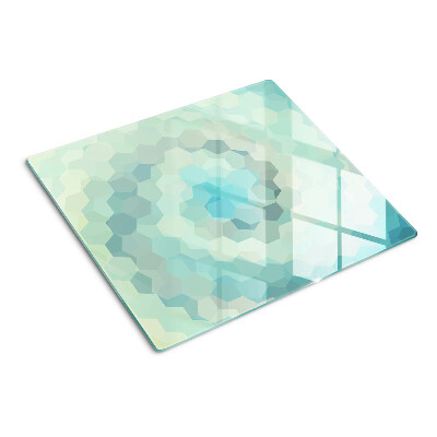 Glazen snijplanken Geometrische vormen in tinten blauw