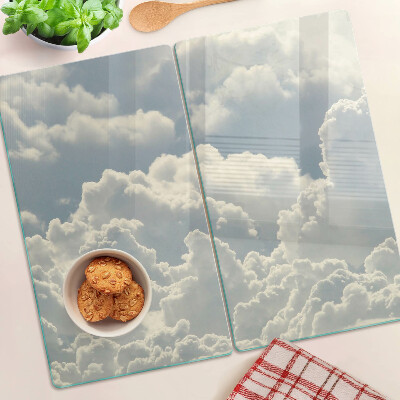 Snijplanken glas Wolken in de lucht