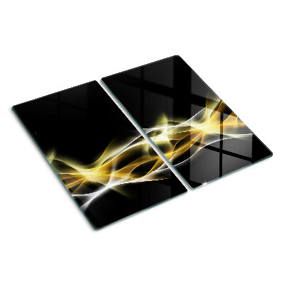 Snijplanken glas Een golf van licht in tinten goud