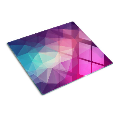 Glazen snijplanken Geometrie in tinten roze en blauw