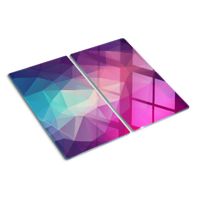 Glazen snijplanken Geometrie in tinten roze en blauw