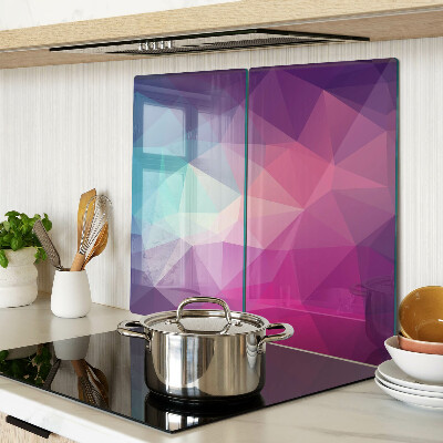 Glazen snijplanken Geometrie in tinten roze en blauw