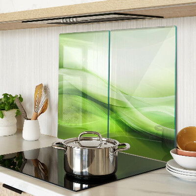 Snijplanken glas Groene golven en gradiënten