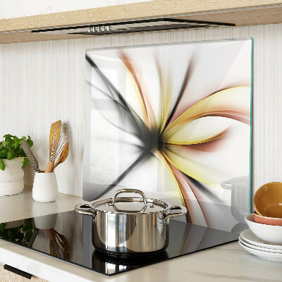 Snijplanken glas Bloemenabstract met dynamische lijnen