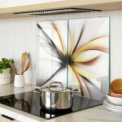 Snijplanken glas Bloemenabstract met dynamische lijnen
