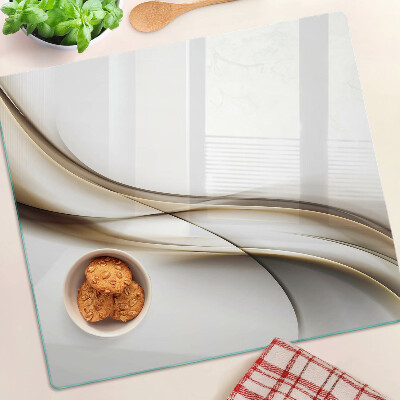 Snijplanken glas Golven in beige tinten