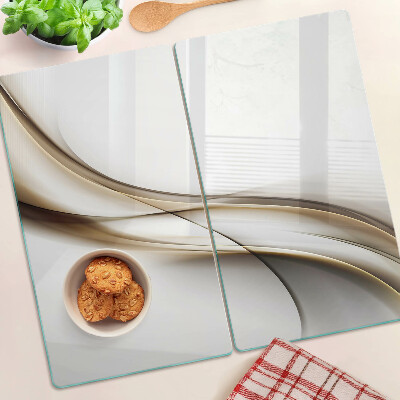 Snijplanken glas Golven in beige tinten