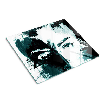 Snijplanken glas Portret in abstracte stijl