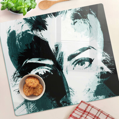 Snijplanken glas Portret in abstracte stijl