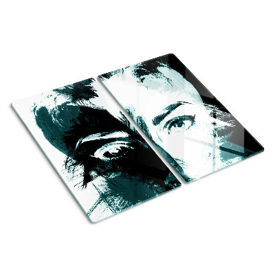 Snijplanken glas Portret in abstracte stijl