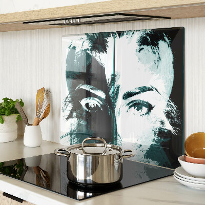 Snijplanken glas Portret in abstracte stijl