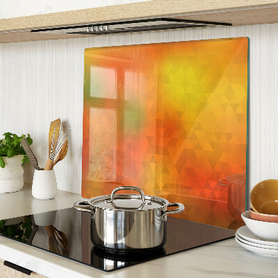 Snijplanken glas Geometrie in tinten oranje