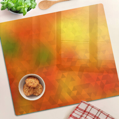 Snijplanken glas Geometrie in tinten oranje