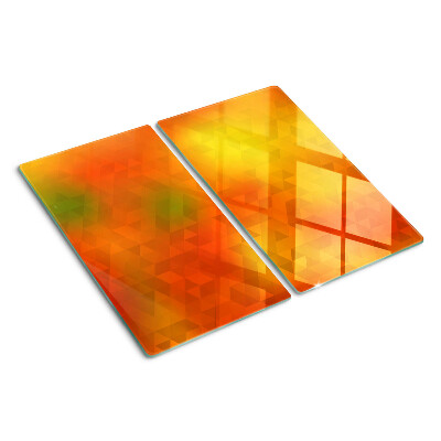 Snijplanken glas Geometrie in tinten oranje