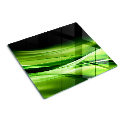 Snijplanken glas Groene abstracte golven