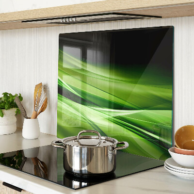 Snijplanken glas Groene abstracte golven