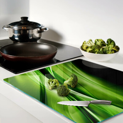 Snijplanken glas Groene abstracte golven
