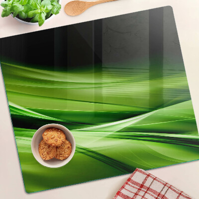Snijplanken glas Groene abstracte golven