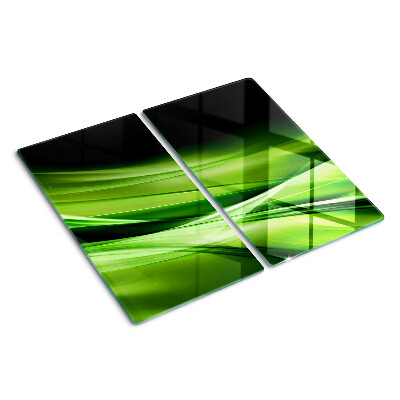 Snijplanken glas Groene abstracte golven