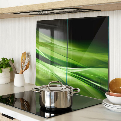 Snijplanken glas Groene abstracte golven