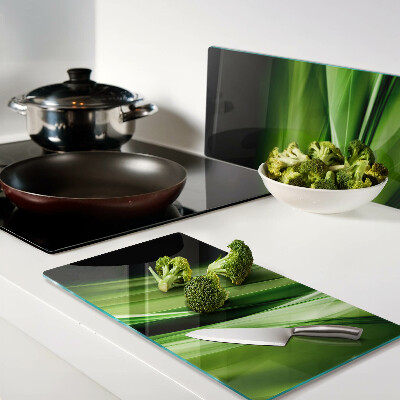 Snijplanken glas Groene abstracte golven