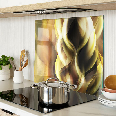 Snijplanken glas Abstracte golven in tinten goud