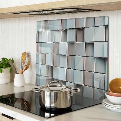 Snijplanken glas Geometrische tegels in blauwtinten