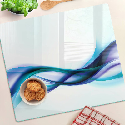Glazen snijplanken Golven in tinten blauw en turquoise