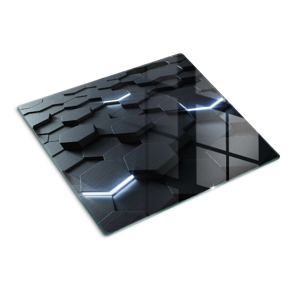 Snijplanken glas Zeshoekig patroon met 3D-effect