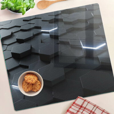Snijplanken glas Zeshoekig patroon met 3D-effect