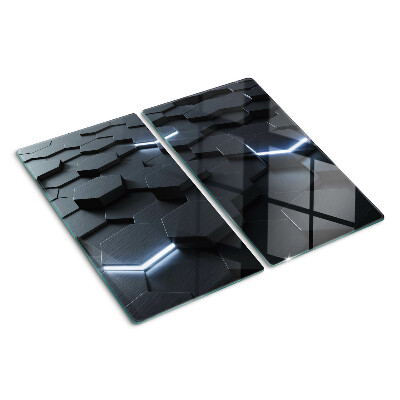 Snijplanken glas Zeshoekig patroon met 3D-effect