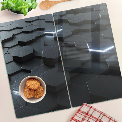 Snijplanken glas Zeshoekig patroon met 3D-effect