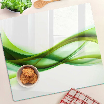 Snijplanken glas Golven in tinten groen