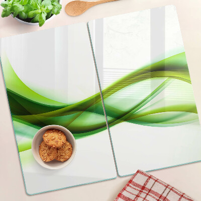 Snijplanken glas Golven in tinten groen