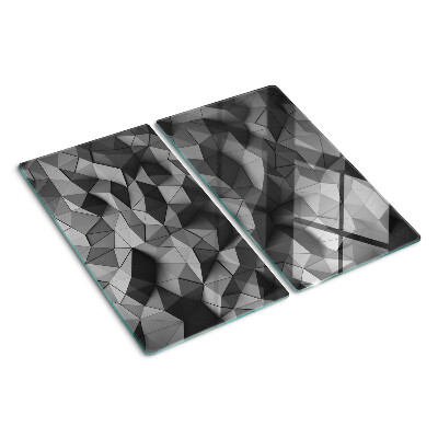 Glazen snijplanken Abstract geometrisch patroon in grijstinten