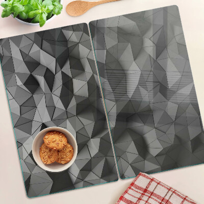 Glazen snijplanken Abstract geometrisch patroon in grijstinten