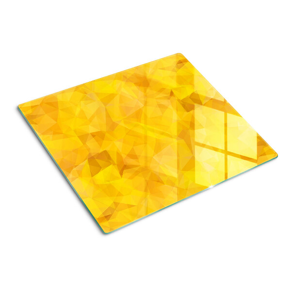 Snijplanken glas Geel geometrisch mozaïek