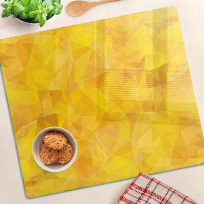 Snijplanken glas Geel geometrisch mozaïek