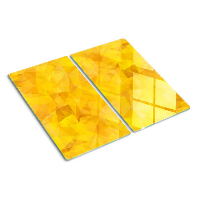 Snijplanken glas Geel geometrisch mozaïek
