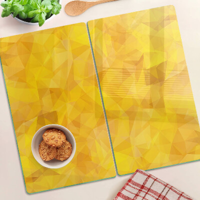Snijplanken glas Geel geometrisch mozaïek