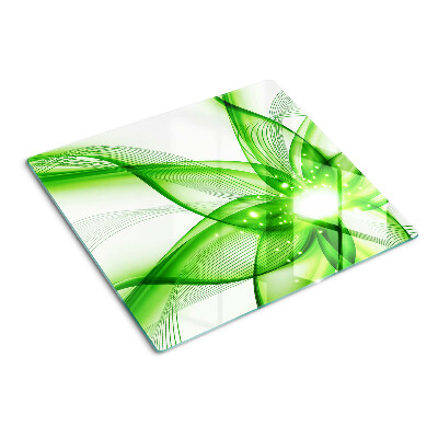 Glazen snijplanken Groene abstracte golven