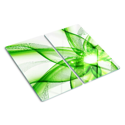 Glazen snijplanken Groene abstracte golven