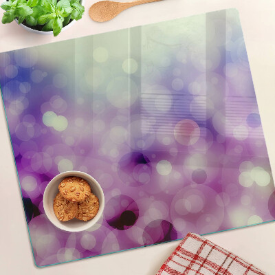 Snijplanken glas Bokeh in tinten paars en roze