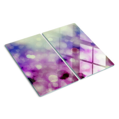 Snijplanken glas Bokeh in tinten paars en roze