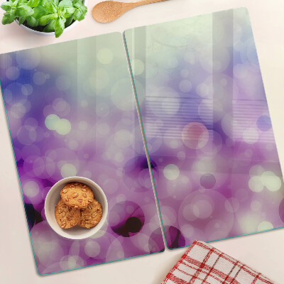 Snijplanken glas Bokeh in tinten paars en roze