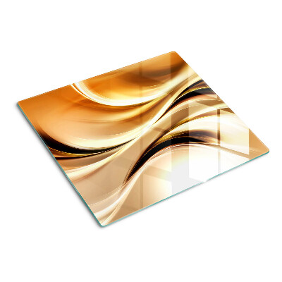 Glazen snijplanken Abstracte golven in tinten goud