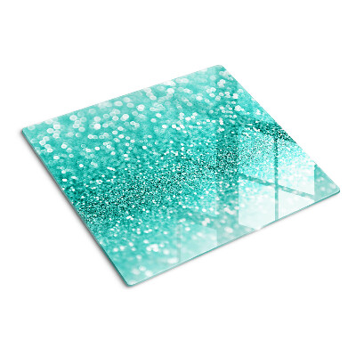 Glazen snijplanken Sprankelende turquoise glitter